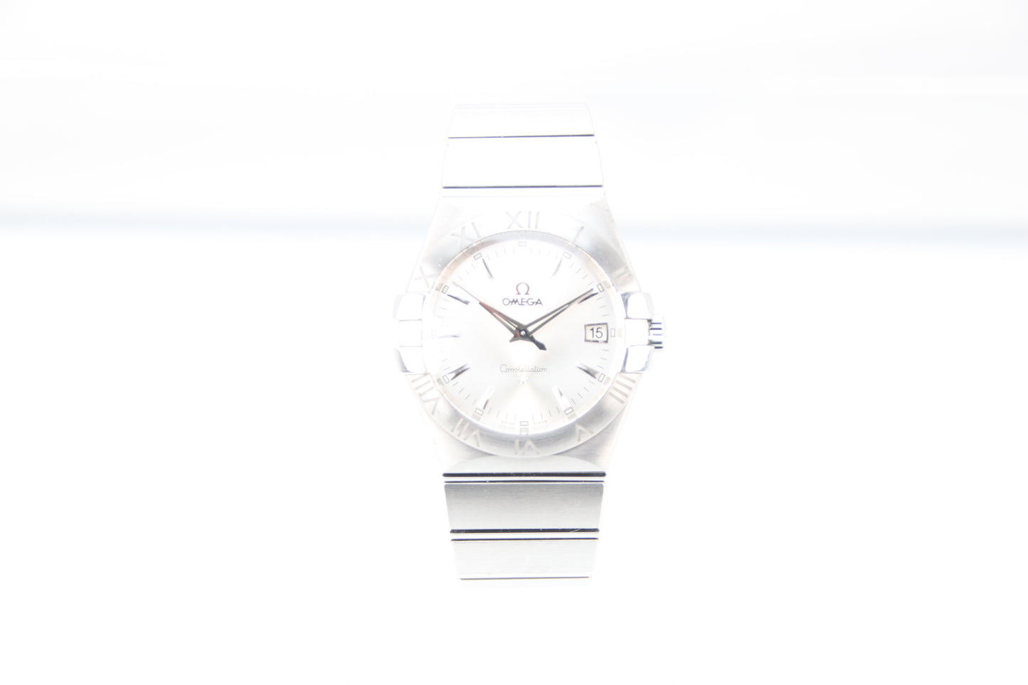Used Omega Constellation Quartz 35mm Silver Dial Steel Men's Watch 123.10.35.60.02.001