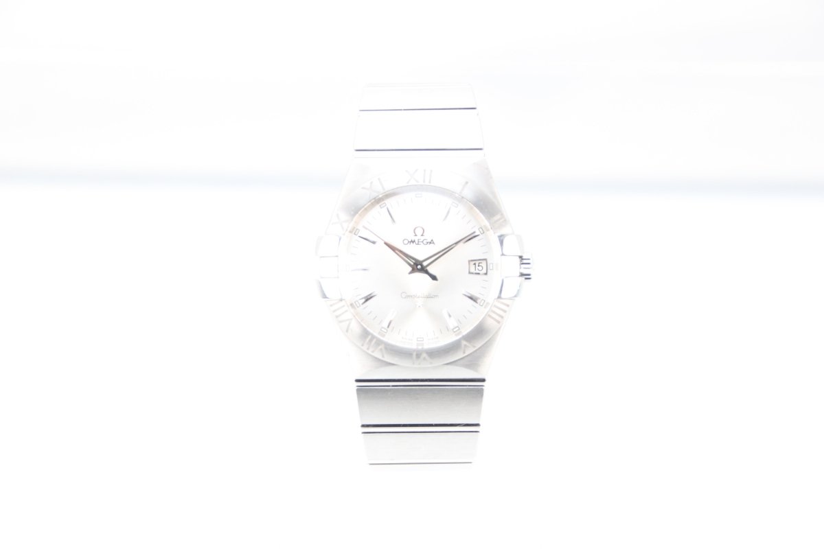 Used Omega Constellation Quartz 35mm Silver Dial Steel Men's Watch 123.10.35.60.02.001 - RYBrandshop