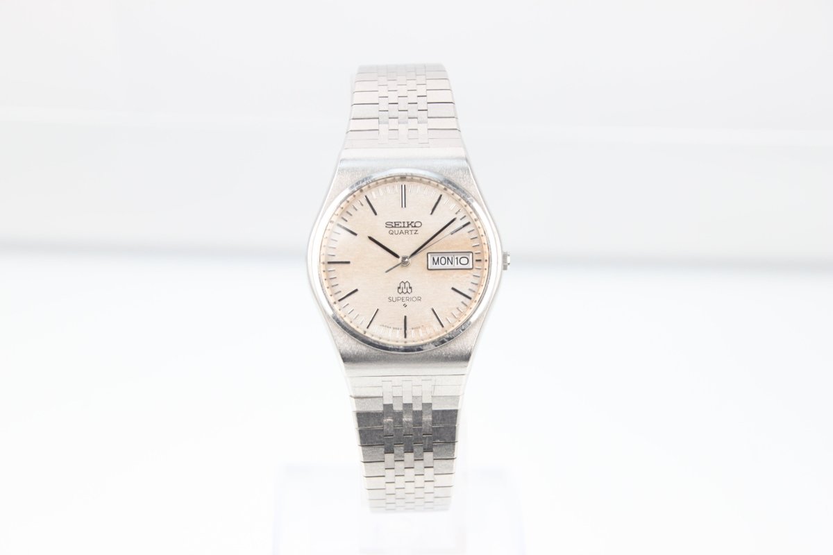 Used Seiko Superior Twin Quartz Day Date Vintage Mens Watch 9983-8000 - RYBrandshop