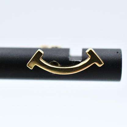 Used Tiffany & Co. T Smile Mini Earrings 18K Yellow Gold Au750 1.6g Authentic B S0017