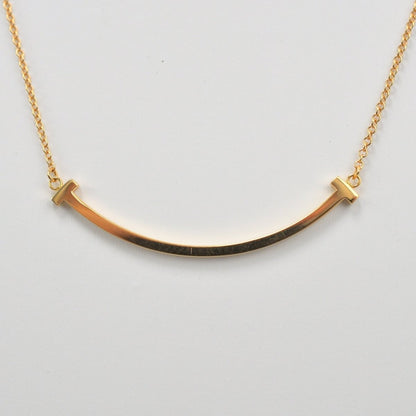 Used Tiffany & Co. T Smile Necklace Small 18K Rose Gold Au750 2.9g Authentic B S0014 - RYBrandshop