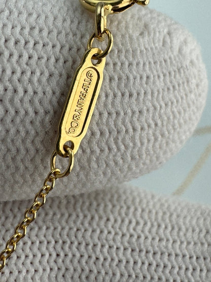 Used Tiffany & Co. T Smile Necklace Mini 18K Yellow Gold Au750 2.3g Authentic B S0016 - RYBrandshop