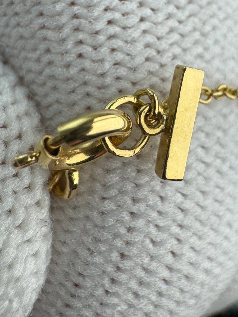 Used Tiffany & Co. T Smile Necklace Mini 18K Yellow Gold Au750 2.3g Authentic B S0016 - RYBrandshop