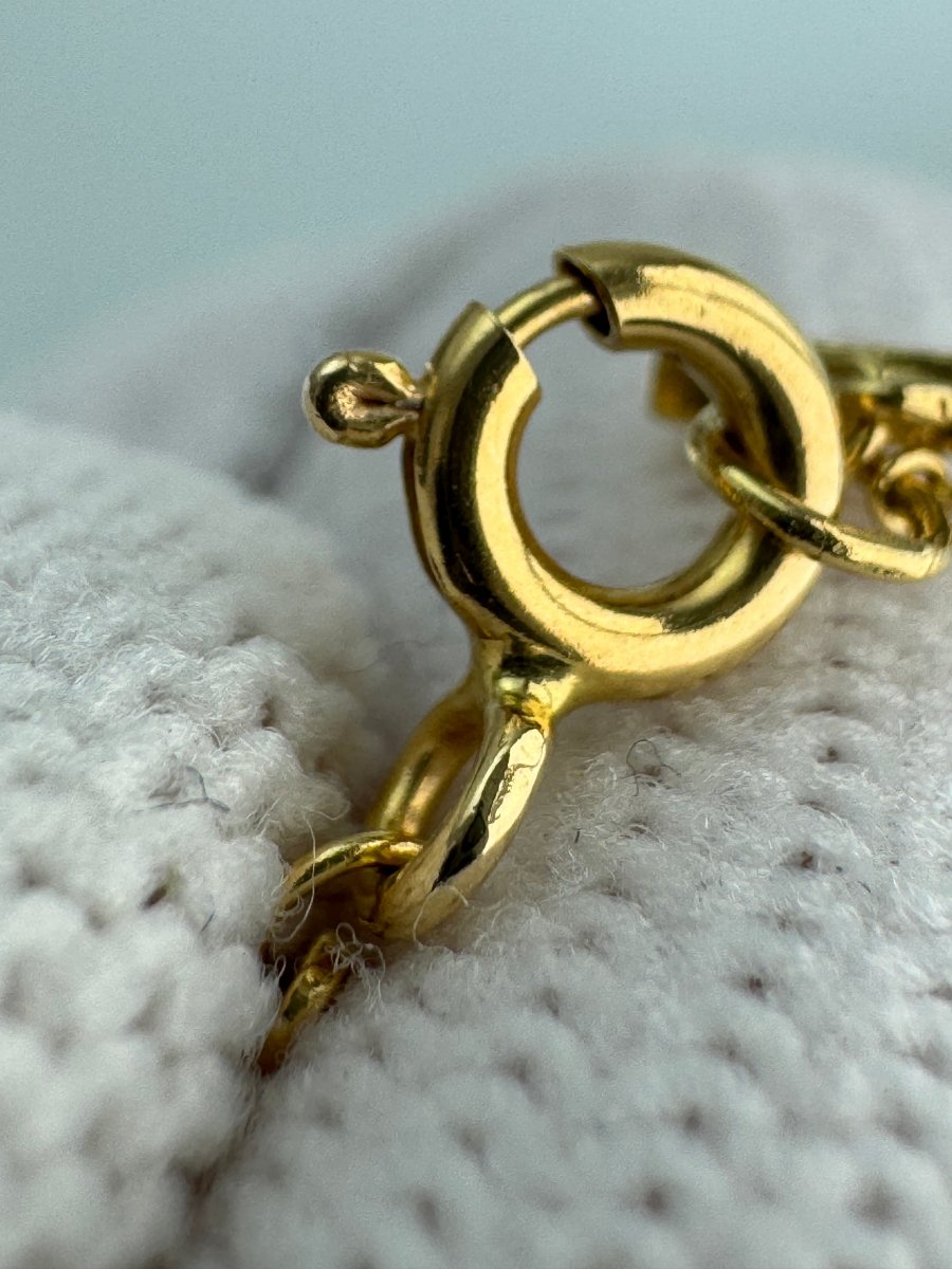 Used Tiffany & Co. T Smile Necklace Mini 18K Yellow Gold Au750 2.3g Authentic B S0016 - RYBrandshop