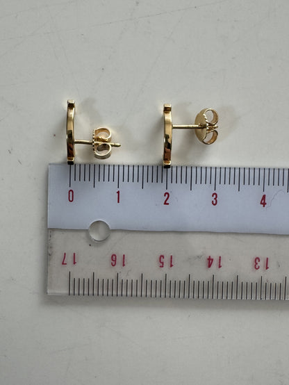 Used Tiffany & Co. T Smile Mini Earrings 18K Yellow Gold Au750 1.6g Authentic B S0017