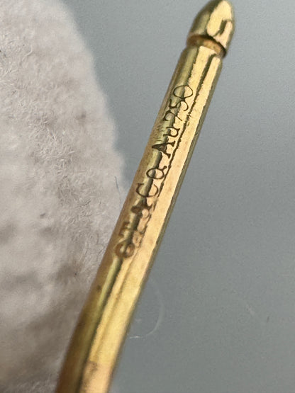 Used Tiffany & Co. T Smile Mini Earrings 18K Yellow Gold Au750 1.6g Authentic B S0017