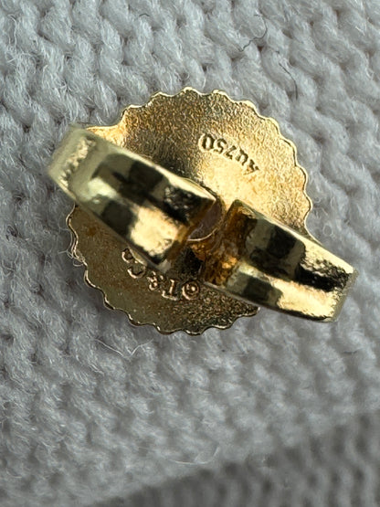 Used Tiffany & Co. T Smile Mini Earrings 18K Yellow Gold Au750 1.6g Authentic B S0017