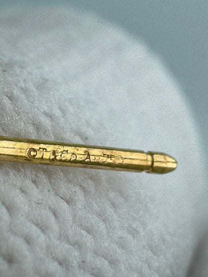 Used Tiffany & Co. T Smile Mini Earrings 18K Yellow Gold Au750 1.6g Authentic B S0017