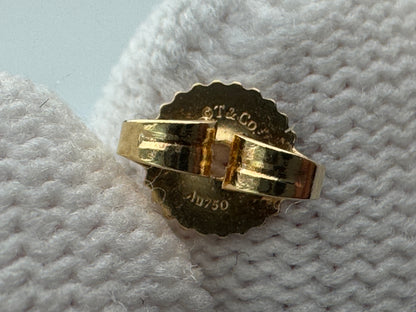 Used Tiffany & Co. T Smile Mini Earrings 18K Yellow Gold Au750 1.6g Authentic B S0017
