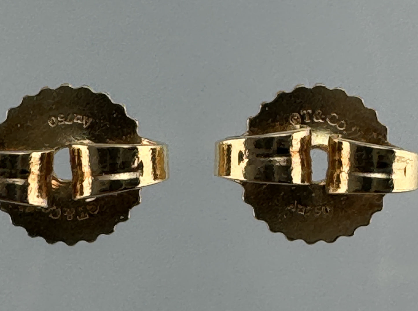 Used Tiffany & Co. T Smile Mini Earrings 18K Yellow Gold Au750 1.6g Authentic B S0017