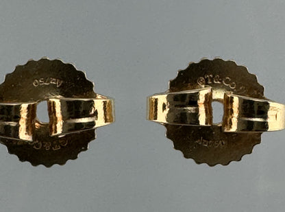 Used Tiffany & Co. T Smile Mini Earrings 18K Yellow Gold Au750 1.6g Authentic B S0017