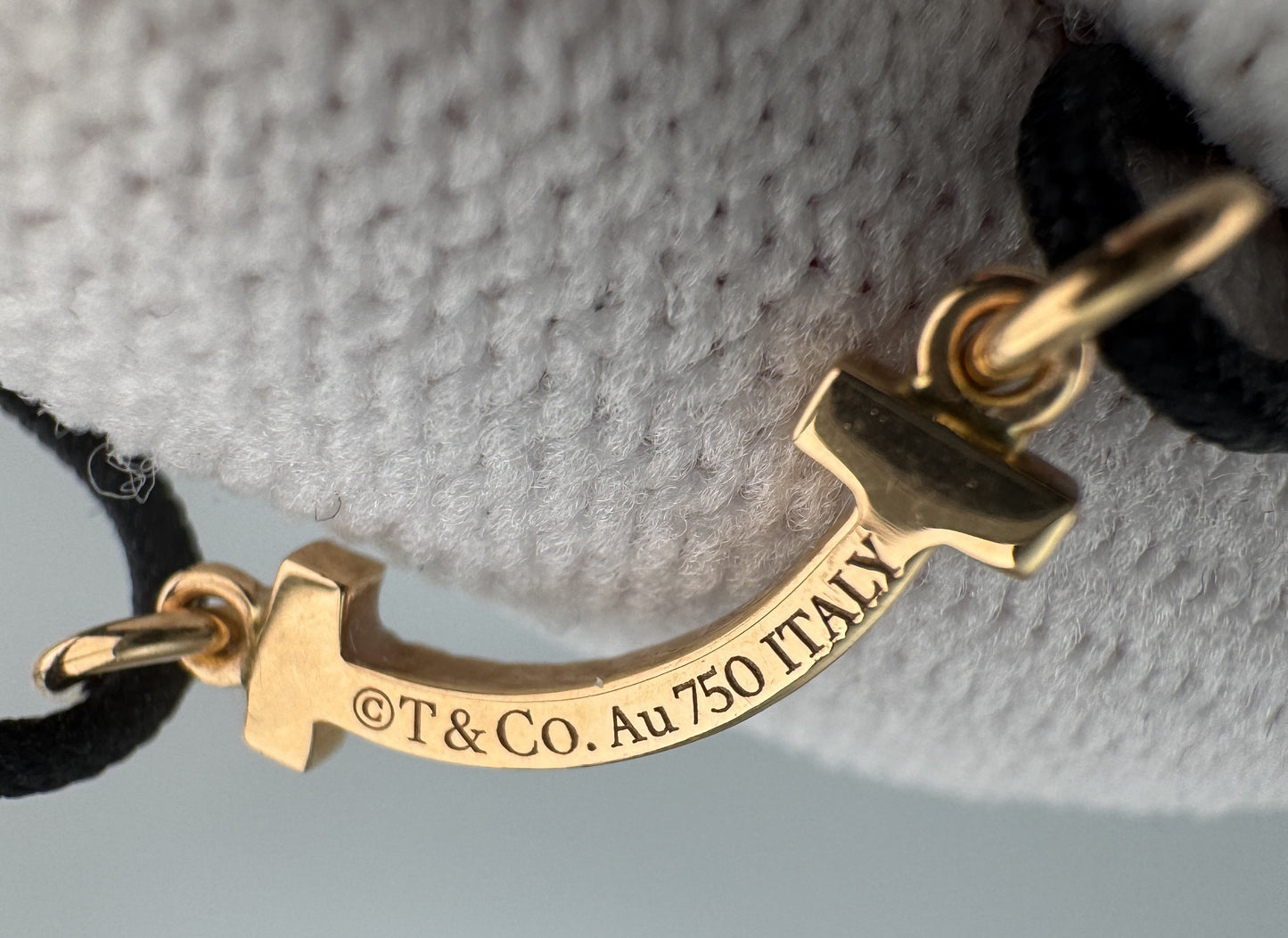 Used Tiffany & Co. T Smile Mini Diamond Bracelet 18K Rose Gold Au750 0.8g B S0018