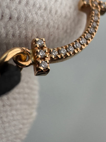 Used Tiffany & Co. T Smile Mini Diamond Bracelet 18K Rose Gold Au750 0.8g B S0018