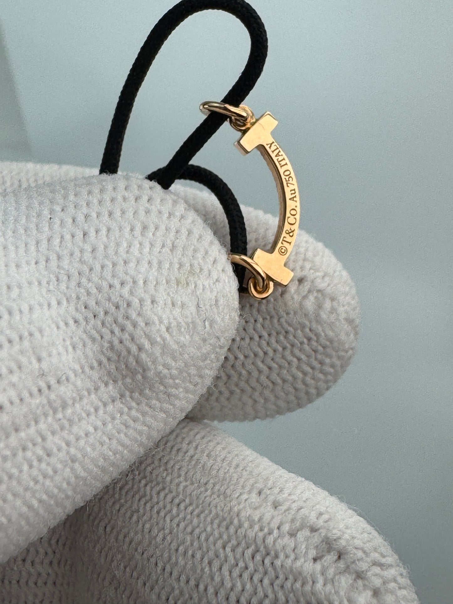 Used Tiffany & Co. T Smile Mini Diamond Bracelet 18K Rose Gold Au750 0.8g B S0018