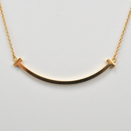 Used Tiffany & Co. T Smile Necklace Small 18K Rose Gold Au750 2.9g Authentic B S0014 - RYBrandshop