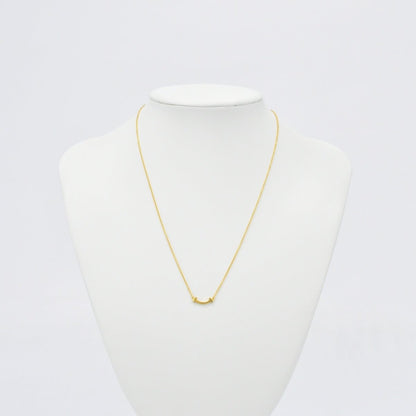 Used Tiffany & Co. T Smile Necklace Mini 18K Yellow Gold Au750 2.3g Authentic B S0016 - RYBrandshop