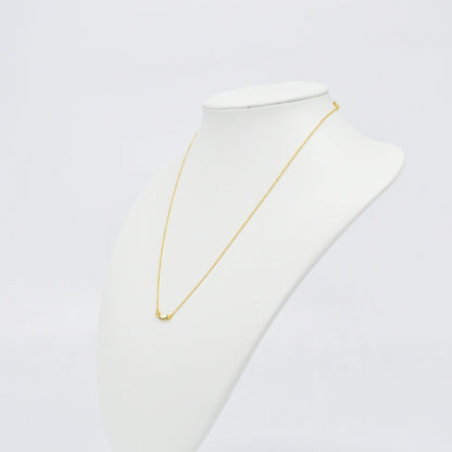 Used Tiffany & Co. T Smile Necklace Mini 18K Yellow Gold Au750 2.3g Authentic B S0016 - RYBrandshop