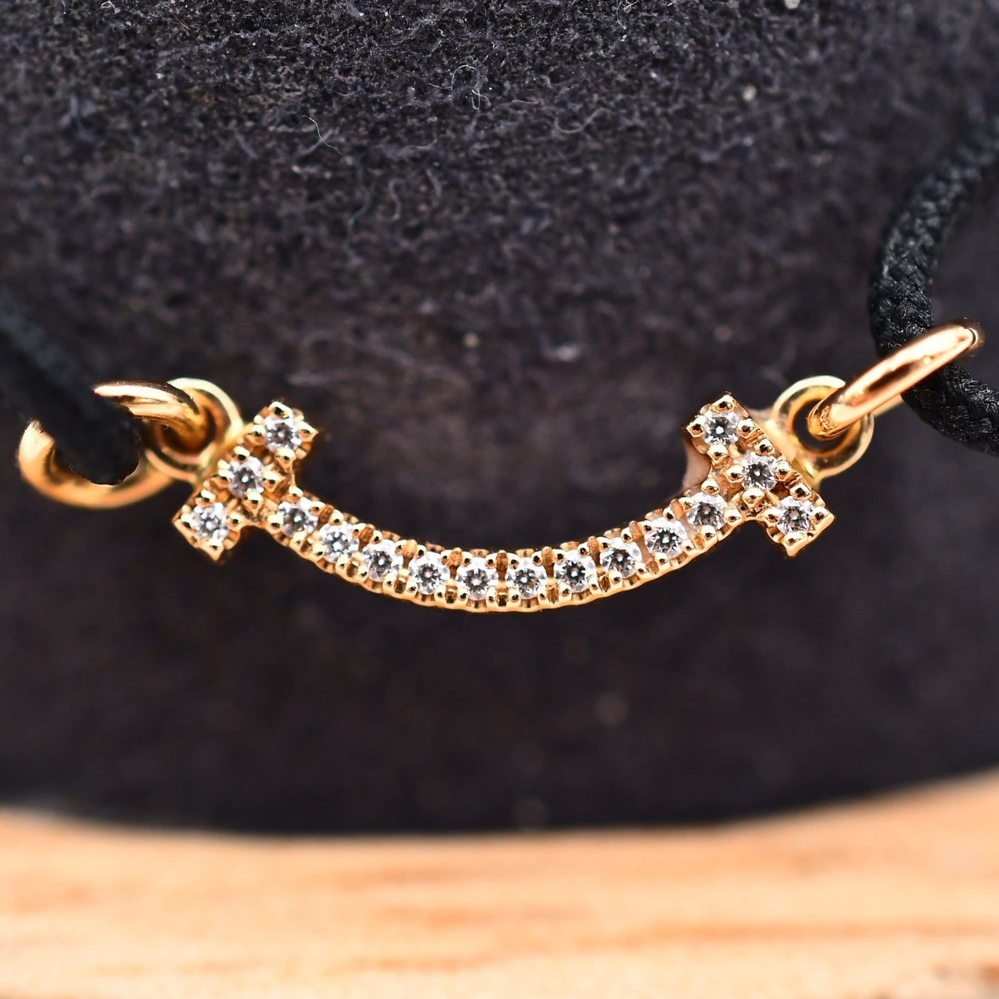 Used Tiffany & Co. T Smile Mini Diamond Bracelet 18K Rose Gold Au750 0.8g B S0018