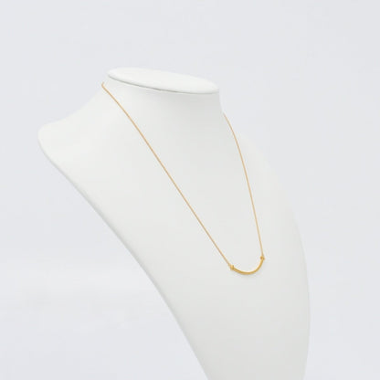 Used Tiffany & Co. T Smile Necklace Small 18K Rose Gold Au750 2.9g Authentic B S0014 - RYBrandshop