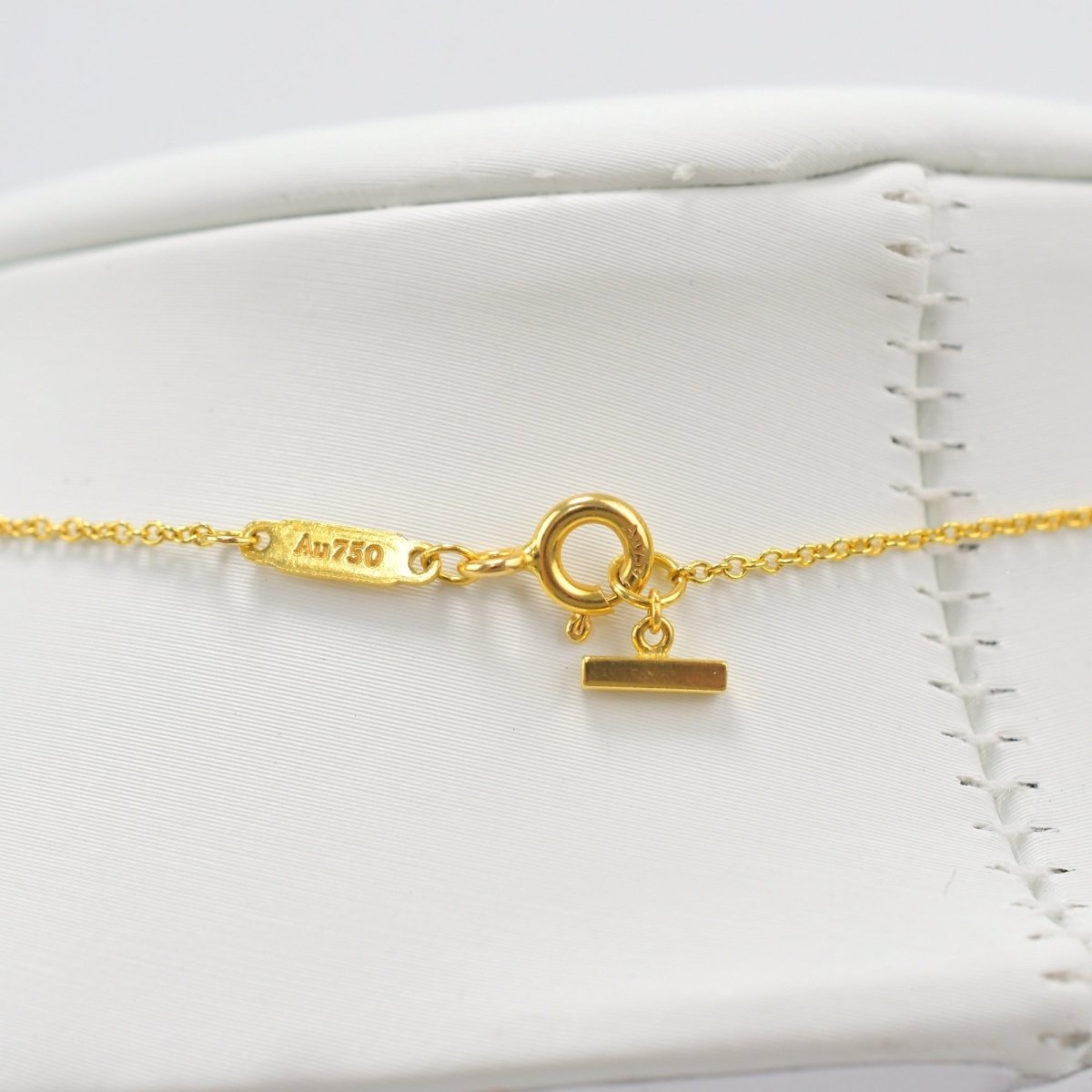 Used Tiffany & Co. T Smile Necklace Mini 18K Yellow Gold Au750 2.3g Authentic B S0016 - RYBrandshop