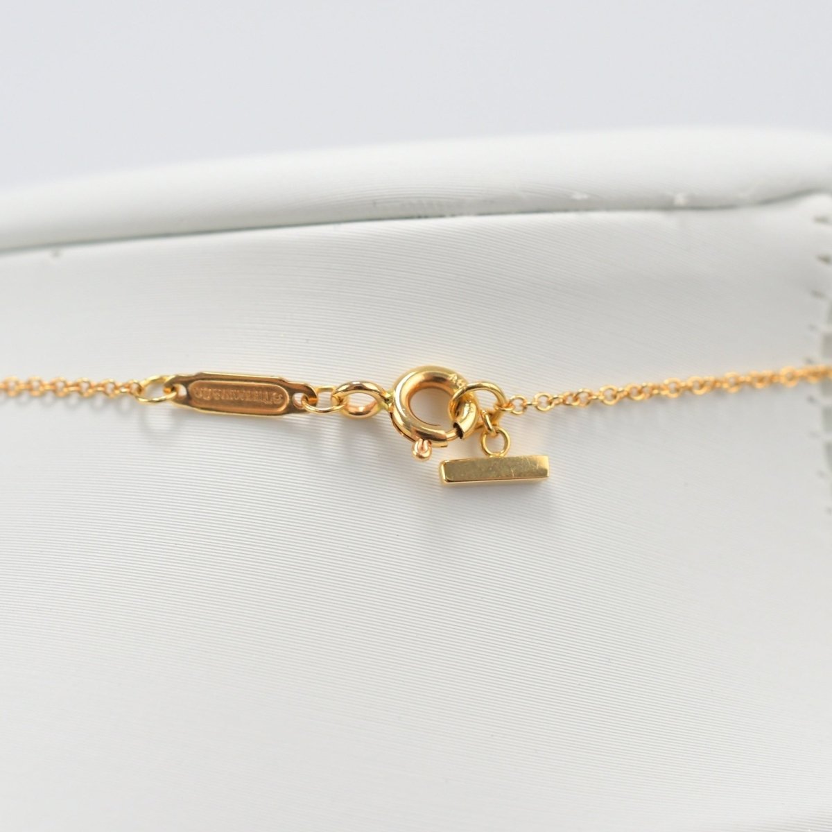 Used Tiffany & Co. T Smile Necklace Small 18K Rose Gold Au750 2.9g Authentic B S0014 - RYBrandshop
