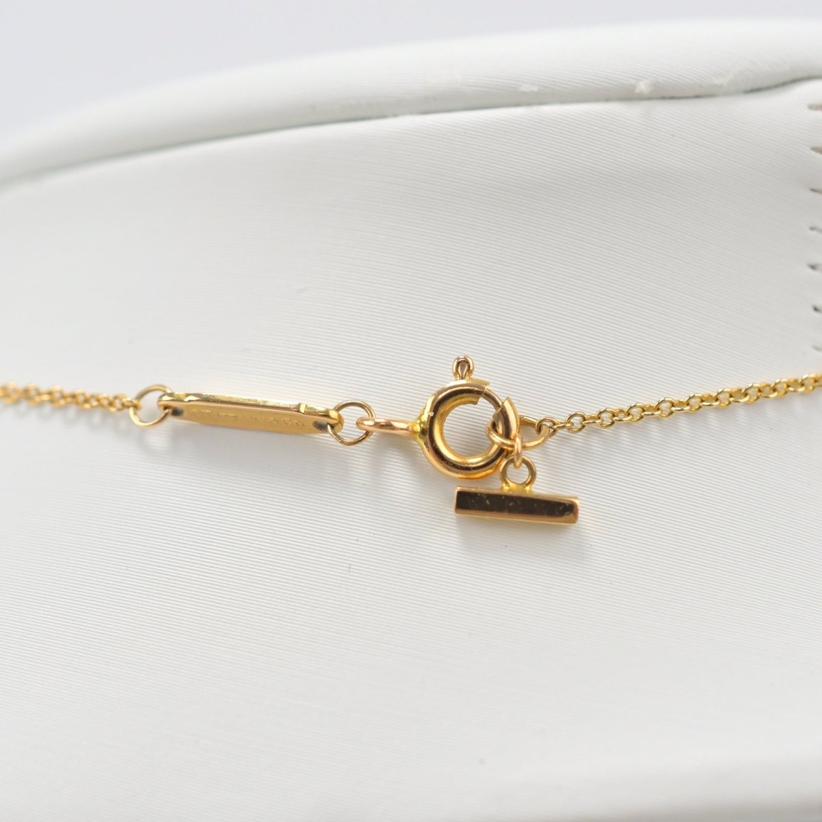 Used Tiffany & Co. T Smile Necklace Mini 18K Rose Gold Au750 2.4g Authentic B S0015 - RYBrandshop