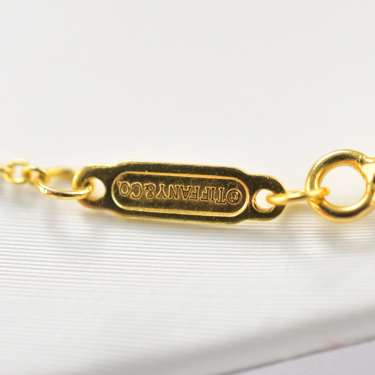 Used Tiffany & Co. T Smile Necklace Mini 18K Yellow Gold Au750 2.3g Authentic B S0016 - RYBrandshop