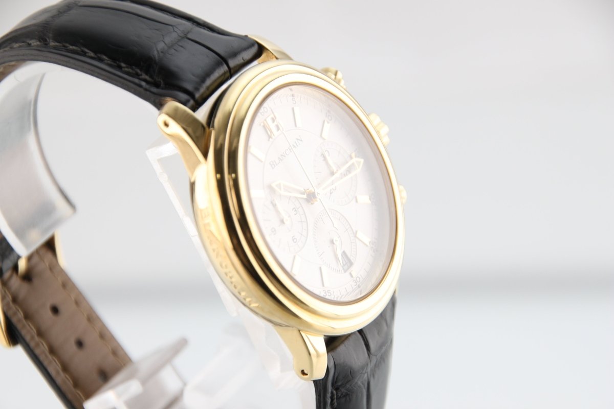 Used Blancpain leman 2385 - 1418 Date 38mm Yellow Gold Automatic Men's Watch - RYBrandshop