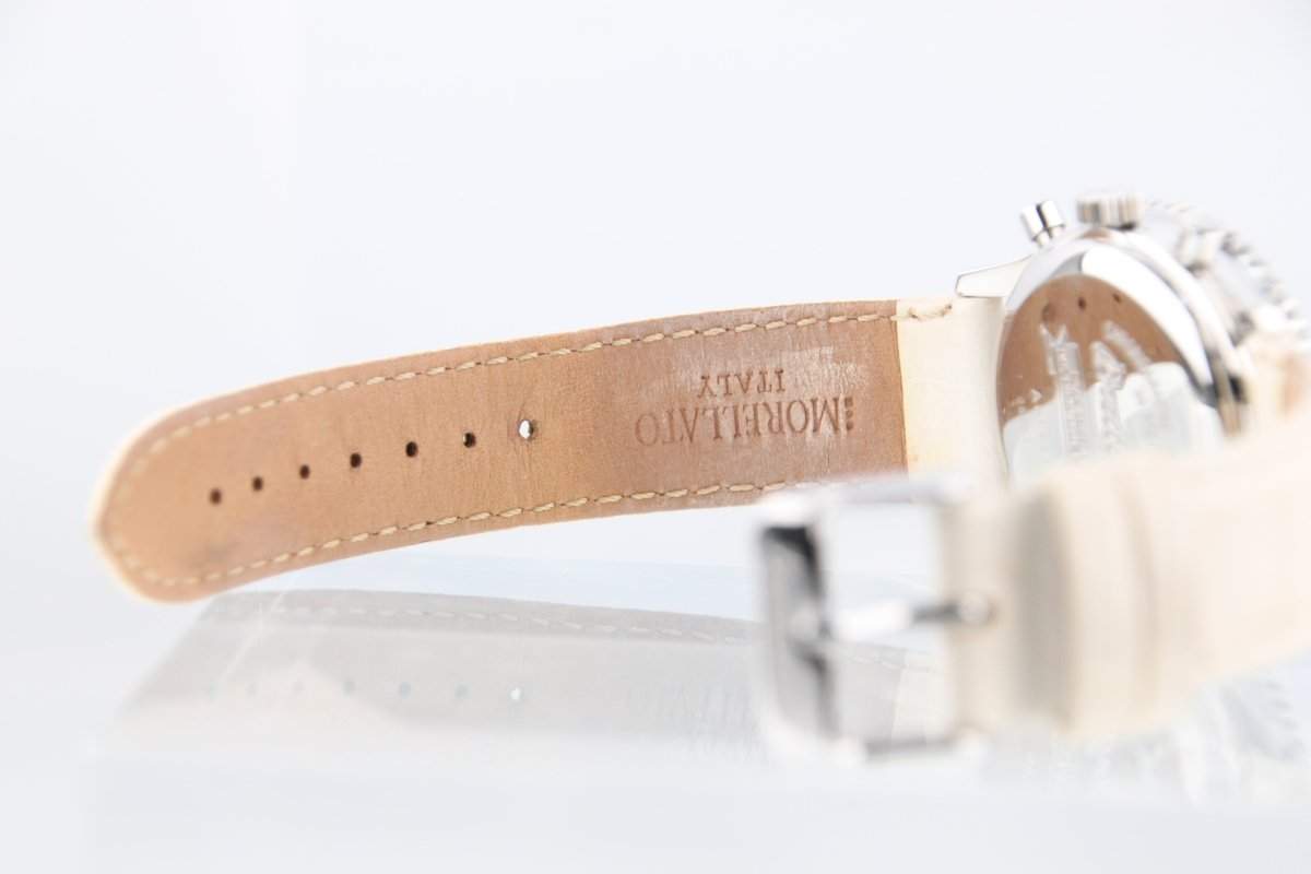 Used Breitling Montbrillant Chronograph White Dial 38mm A41330 Serviced Automatic - RYBrandshop