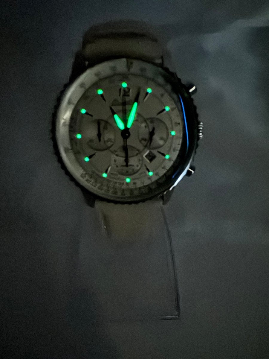 Used Breitling Montbrillant Chronograph White Dial 38mm A41330 Serviced Automatic - RYBrandshop