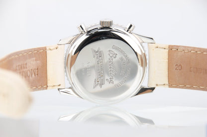 Used Breitling Montbrillant Chronograph White Dial 38mm A41330 Serviced Automatic - RYBrandshop