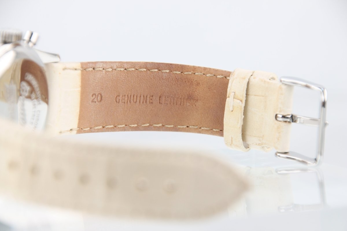 Used Breitling Montbrillant Chronograph White Dial 38mm A41330 Serviced Automatic - RYBrandshop