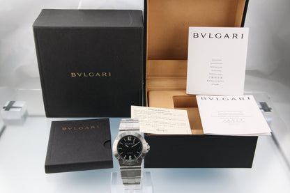 Used Bvlgari Diagono Sport LCV35S Black Dial Automatic Serviced Full Set - RYBrandshop