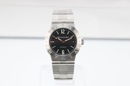 Used Bvlgari Diagono Sport LCV35S Black Dial Automatic Serviced Full Set - RYBrandshop