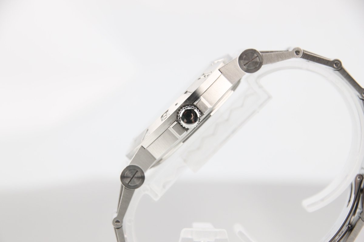 Used Bvlgari Diagono Sport LCV35S Black Dial Automatic Serviced Full Set - RYBrandshop