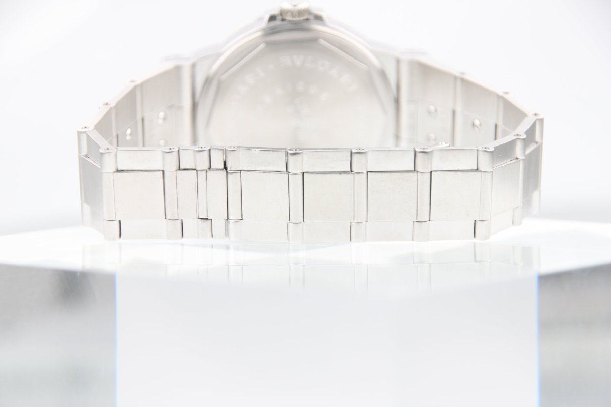 Used Bvlgari Diagono Sport LCV35S Black Dial Automatic Serviced Full Set - RYBrandshop