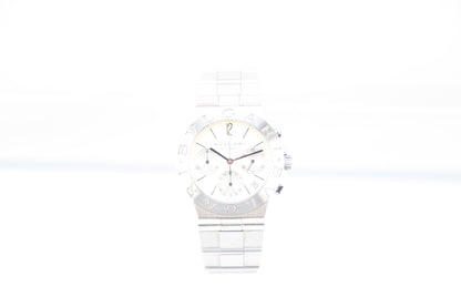Used Bvlgari Diagono Sports Chronograph Ivory Dial Automatic Men's Watch CH35S