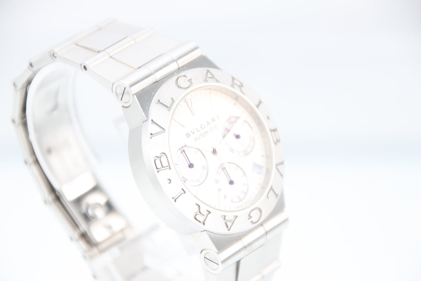 Used Bvlgari Diagono Sports Chronograph Ivory Dial Automatic Men's Watch CH35S