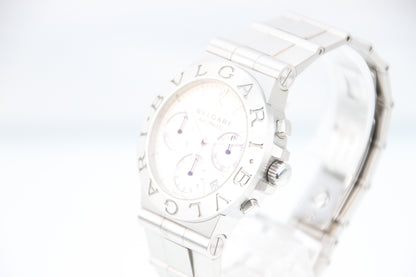 Used Bvlgari Diagono Sports Chronograph Ivory Dial Automatic Men's Watch CH35S