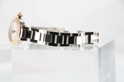 Used Cartier Miss Pasha WJ124021 18K Pink Gold Diamond Bezel Silver Dial Quartz Full Set - RYBrandshop
