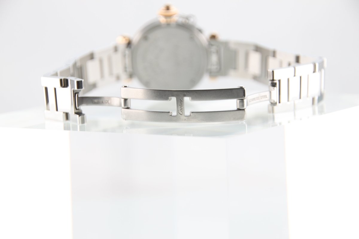 Used Cartier Miss Pasha WJ124021 18K Pink Gold Diamond Bezel Silver Dial Quartz Full Set - RYBrandshop