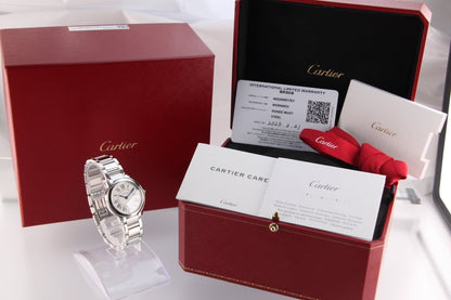 Used Cartier Ronde Must de Cartier 29mm Silver Roman Dial Quartz WSRN0033 - RYBrandshop