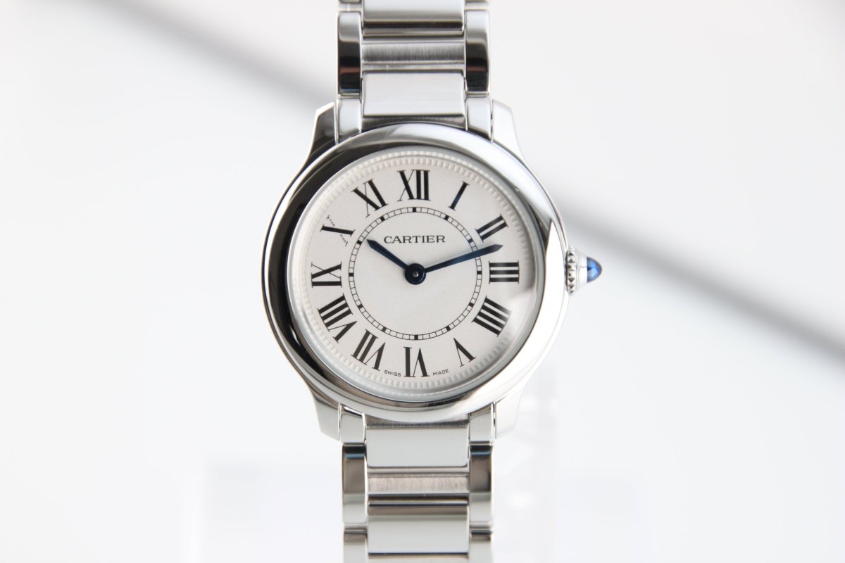 Used Cartier Ronde Must de Cartier 29mm Silver Roman Dial Quartz WSRN0033 - RYBrandshop