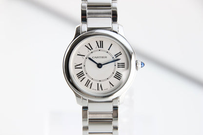 Used Cartier Ronde Must de Cartier 29mm Silver Roman Dial Quartz WSRN0033 - RYBrandshop