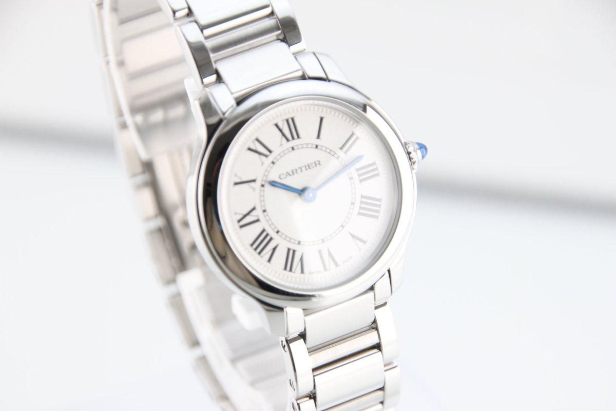 Used Cartier Ronde Must de Cartier 29mm Silver Roman Dial Quartz WSRN0033 - RYBrandshop