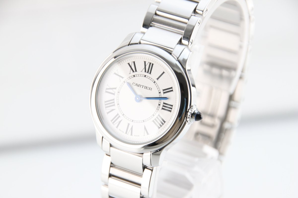 Used Cartier Ronde Must de Cartier 29mm Silver Roman Dial Quartz WSRN0033 - RYBrandshop