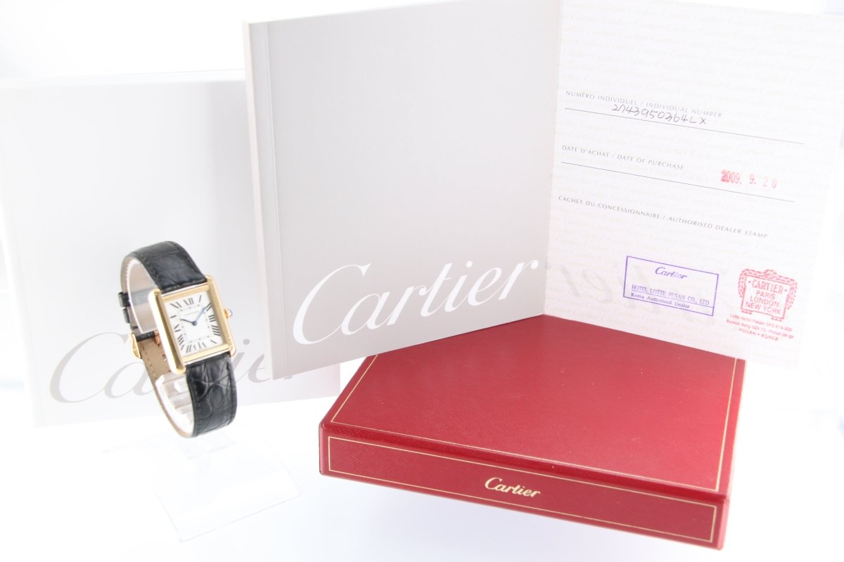 Used Cartier Tank Solo 2743 24.5mm Yellow Gold Stainless steel Quartz Women's Watch - RYBrandshop