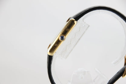 Used Cartier Must Tank Vermeil SM White Dial Silver 925 Quartz / Brand New Strap - RYBrandshop