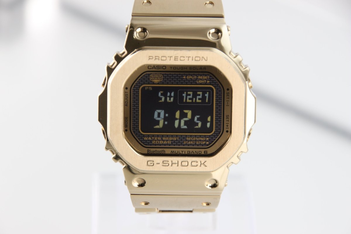 Used Casio G - Shock GMW - B5000GD - 9 Full Metal Gold Solar Bluetooth Men's Watch - RYBrandshop