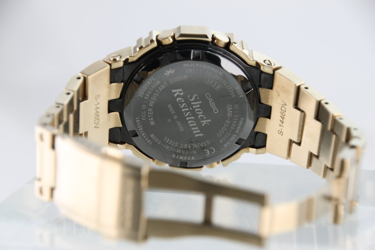 Used Casio G - Shock GMW - B5000GD - 9 Full Metal Gold Solar Bluetooth Men's Watch - RYBrandshop